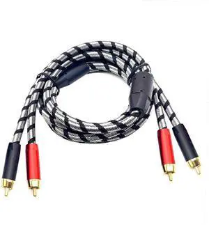 High-end 2rca duallotus interface Ty and audio system connection,audio cable, speaker cable, CD power amplifier,red and white plumblossom head