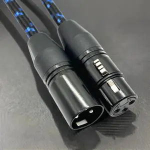 Injection molded DMX512 stage lighting connection cable braided wire microphone audio cable mixer jack male-female cable  0.6M
