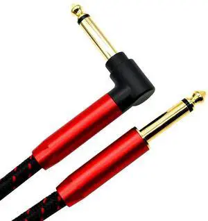 6.5mm audio cable for connecting electric guitar, bass sound card, electronic drum, audio shielding and noise reduction cable  1.8M