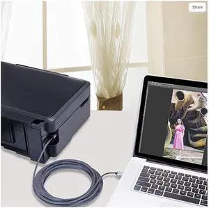 USB 2.0 to Micro B/Micro A Nylon Woven Printing, Cable for PrinterConnection-UsB2.0 Gold-plated PrintingCable 0.6M