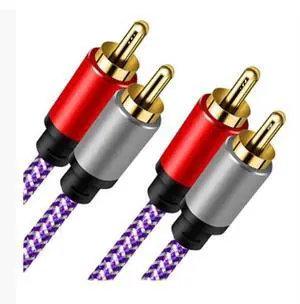 2 RCA double lily red and white plug for left and right channels 2 RCATV audio amplifier connection cable audio line vehicle line 0.5M 2 RCA double lily red and white plug for left and right channels 2 RCATV audio amplifier connection cable audio line vehicle line 0.5M