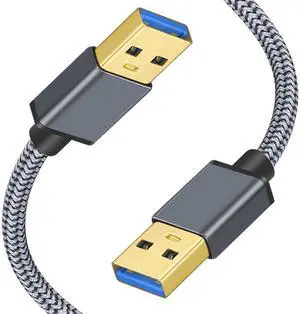USB 3.0 male-to-male mobile hard drive enclosure data cable for notebookcomputer cooling- two ends with male connectors of USB 3.0 type  0.5M