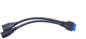 USB 3.0 20-pin female to dualUSB female connectorUSB 3.0 20-pinfemale to dualUSB female single-pair two-wire connector USB 3.0 20-pin female to dualUSB female connectorUSB 3.0 20-pinfemale to dualUSB female single-pair two-wire connector