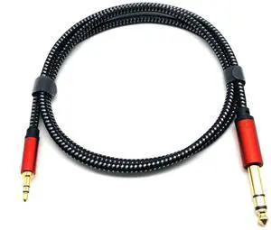 3.5-inch round-shaped 6.35-inch flat-panel laptop audio amplifier, soundmixer, console, speakers, electric guitar, electric piano, audio cables  0.3M