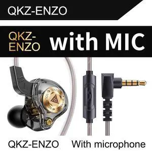 QKZ ENZ0 Enzo ln-Ear Dynamic Driver Headphones Hifi Sound Bass Line Control Wired Headphones
Black microphone QKZ ENZ0 Enzo ln-Ear Dynamic Driver Headphones Hifi Sound Bass Line Control Wired Headphones
Black microphone