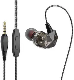 QKZ AK2 sports running fashionable in-ear diamond headphones for mobile phone music, with powerful bass,    black