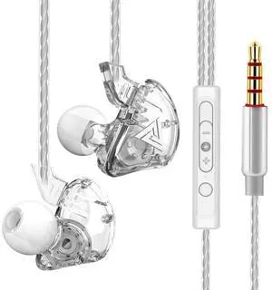 QKZ CK5 New Model Sports Earphone Set- Transparent Bass Heavy Music Headphones for MobilePhones   white