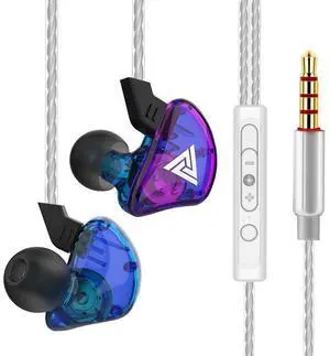 QKZ CK5 New Model Sports Earphone Set- Transparent Bass Heavy Music Headphones for MobilePhones   purple