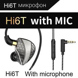 QKZ Hi6T Over-ear Headphones -Monitoring Headphones -Line-ControlledBass Headphones - Headphones for Mobile Phone Running Live Streaming