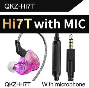 QKZ Hi7T Mobile Headphones -Fitness Running Hi-Fi Wired BassHeadBest-selling Dynamic Crossover Headphones purple QKZ Hi7T Mobile Headphones -Fitness Running Hi-Fi Wired BassHeadBest-selling Dynamic Crossover Headphones purple