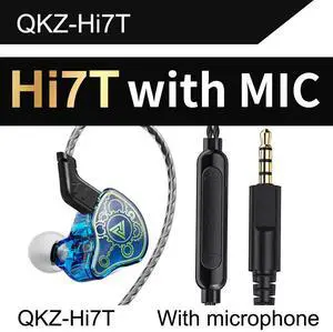 QKZ Hi7T Mobile Headphones -Fitness Running Hi-Fi Wired BassHeadBest-selling Dynamic Crossover Headphones blue QKZ Hi7T Mobile Headphones -Fitness Running Hi-Fi Wired BassHeadBest-selling Dynamic Crossover Headphones blue