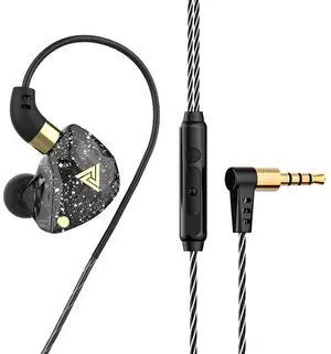 QKZ SK8 Subwoofer Headphones -Gamingheadphones for computers -With remotecontrol and microphone - Sportive in-ear style headphones for first-person shooter games  black