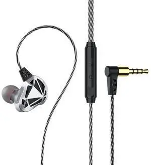 QKZ AK7 In-ear Headphones -High-fidelity, powerful bass, noise-cancellingin-ear headphones for monitoring, suitable for mobile phone karaoke use.