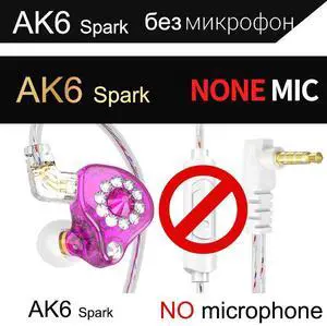 QKZ AK6 Spark Professional Headphones for Live Streaming Hosts, 2.5-meter longcable, suitable for mobile live streaming as well as general audio quality listening.