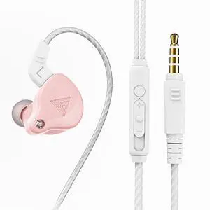 QKZ AK6-X In-ear Hi-Fi Bass Headphones, New Trend ExportProduct, Wireless Control Headphones with Microphone  Light pink