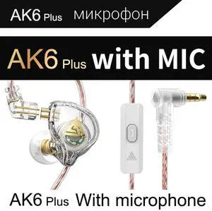 QKZ AK6 PLUS In-ear Dynamic Transducer Headphones with HiFi SoundDeep Bass, Line Control, Wired Headphones for Wholesale, Earplugs   white QKZ AK6 PLUS In-ear Dynamic Transducer Headphones with HiFi SoundDeep Bass, Line Control, Wired Headphones for Wholesale, Earplugs   white