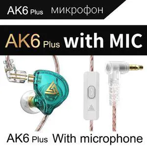 QKZ AK6 PLUS In-ear Dynamic Transducer Headphones with HiFi SoundDeep Bass, Line Control, Wired Headphones for Wholesale, Earplugs green QKZ AK6 PLUS In-ear Dynamic Transducer Headphones with HiFi SoundDeep Bass, Line Control, Wired Headphones for Wholesale, Earplugs green