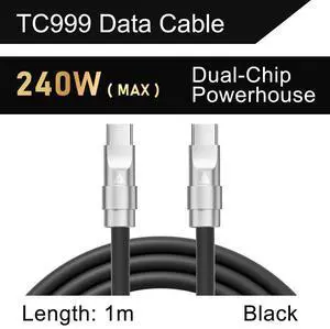 QKZTC999 typec data cable -240Wsuperfast charging powersupplycable black1M QKZTC999 typec data cable -240Wsuperfast charging powersupplycable black1M