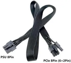 PSU 8Pin to PCIe 8Pin 6+2Pin GPU Power Supply Cable for PRIME 1000/850/750/650 Titanium Modular PSU 60CM 18AWG