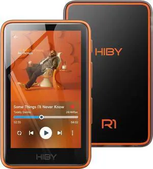 R1 HiFi MP3 Player with Bluetooth 5.1 Tidal Qobuz DSD PCM Lossless Music Player with Touchscreen/Hi Res Audio Certified/MSEB Tuning/2TB Expanded Memory Orange