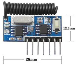 RX480E Ultra-Diferential Wireless Decoding Receiver Module with 4 High-Level Outputs, 433 Learning Type, 1527 Module