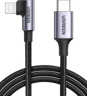 UGREEN MFi Certification Lightning Cable - 90 Degree USB C to Lightning Cable 3FT Compatible with iPhone 14/14 Pro/14 Pro Max, iPhone 13/12/11/X/XR/XS/8 Series, iPad, AirPods Pro
