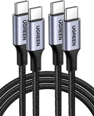 UGREEN USB C to USB C Cable, 100W 2-Pack USB C Charger Cable for iPhone 17/17 Plus/17 Pro/17 Pro Max/16, MacBook Pro, iPad Pro, Dell XPS, Samsung Galaxy S25/S24/S23 Ultra, Switch, Pixel, 3.3FT Black UGREEN USB C to USB C Cable, 100W 2-Pack USB C Charger Cable for iPhone 17/17 Plus/17 Pro/17 Pro Max/16, MacBook Pro, iPad Pro, Dell XPS, Samsung Galaxy S25/S24/S23 Ultra, Switch, Pixel, 3.3FT Black