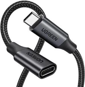 UGREEN USB C Extension Cable, (1.5Ft/10Gbps/100W), USB C 3.2 Extender Nylon Type C Male to Female Cord Charging&Transfer Compatible with PSVR2/Macbook/iPad Pro/Hub/Magsafe Charger/iPhone 3.3FT