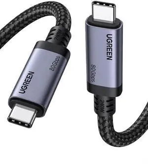 UGREEN USB C to USB C Cable 240W USB4 Gen4 80Gbps Premium 17K Dual 8K Triple 4K Display PD3.1 Type C Fast Charging Compatible with USB C Monitors, MacBook, iPad, iPhone 17/16/14, 3.3FT