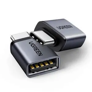 UGREEN USB C to USB A 3.2 10Gbps OTG Adapter 2 Pack Compatible with iPhone 17 Pro Max Air 16 15 MacBook Air iMac iPad Galaxy Tab S9 S25 UGREEN USB C to USB A 3.2 10Gbps OTG Adapter 2 Pack Compatible with iPhone 17 Pro Max Air 16 15 MacBook Air iMac iPad Galaxy Tab S9 S25