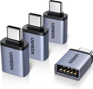 UGREEN USB C to USB Adapter 4 Pack, 10Gbps USBC Male to USB 3.2 Female Adapter, Type C USB C Adapter for MacBook Pro,iMac,iPhone 17 16 15 Pro Max,iPad mini Pro, Thunderbolt 4, Samsung Galaxy