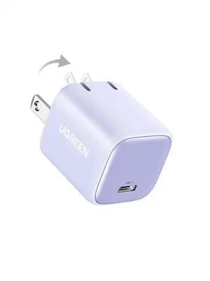 UGREEN 30W USB C Charger for iPhone 17, Nexode Foldable GaN PPS Compact Fast Wall Charger Block, USB-C Power Adapter for iPhone 17/16/15/14, Galaxy S25/S24/S23/S22 Purple