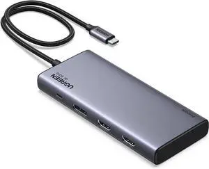 UGREEN 8 in 1 USB C Docking Station with Dual Monitor, 4K Triple Display USBC Hub with 2 HDMI, DP, 2 USB A&C 3.2 Ports, 100W PD, USB-C Dock Compatible for MacBook, Dell, HP, Lenovo, Surface etc