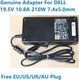 19.5V 10.8A 210W DA210PE1-00 D846D AC Adapter For DELL M17x M6700 M6500 M4500 E5500 E5510 Laptop Power Supply Charger