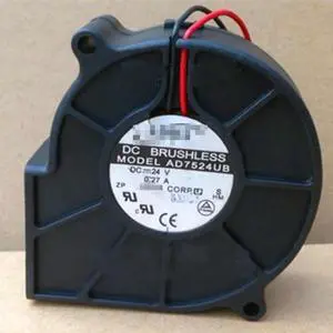 For ADDA projector fan AD7524UB 75*30MM DC 24V Instrument Volute Fan 2pin Cooling Fan Processor Cooler Heatsink Fan