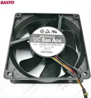 For SANYO and 12038 109R1212H1161 12CM 120mm 12V 0.52A winds of double ball bearing cooling fan 120*120*38mm For SANYO and 12038 109R1212H1161 12CM 120mm 12V 0.52A winds of double ball bearing cooling fan 120*120*38mm