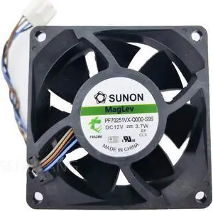PF70251VX-Q000-S99 7cm 7025 70x70x25mm 12V 3.7W 4 lines pwm computer chassis CPU cooling fan