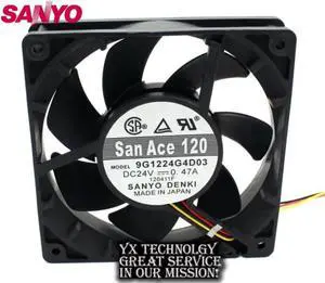 9G1224G4D03 24V 0.47A 12cm 120mm 12025 3 line converter cooling fan for SANYO 120*120*25mm