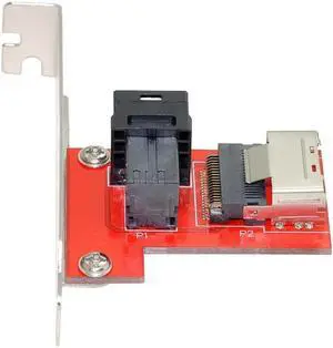 PCI-Express 4.0 Mini SAS SFF-8087 to SAS HD SFF-8643 PCBA Female With Bracket