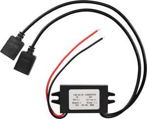 12V to 5V USB Converter DC 12V to Dual 5V 3A USB Buck Converter Module Step Down Converter Reduced Voltage Regulator Module Car Power Adapter