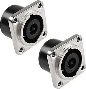 NL8MPR Speakon Panel Mount Socket Connector 8 Pole Female Audio Speakon Square Jack D-Type Silver-Plated Twist Lock Adapter for NL8FC, NL8FX, NLT8X, NL8FC, NL8FX (2PCS) NL8MPR Speakon Panel Mount Socket Connector 8 Pole Female Audio Speakon Square Jack D-Type Silver-Plated Twist Lock Adapter for NL8FC, NL8FX, NLT8X, NL8FC, NL8FX (2PCS)