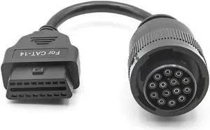 For Cat Truck 14pin OBD To OBD2 16Pin OBD 2 Extension Cable For Cat Truck OBD2 Connector Truck Diagnostic Scanner Tool
