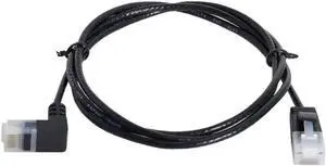 Ultra Slim Cat6 Ethernet Cable RJ45 Down Angled to Straight UTP Network Cable