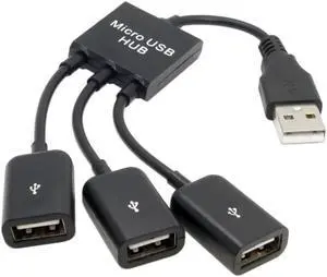 DZ USB 2.0 to 3 Ports Hub Cable Bus power For Laptop Laptop Notebook PC & Mouse & Flash Disk