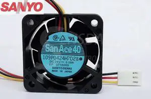 1pcs For Sanyo 109P0424H7D28 4015 Cooling Fans P/N: A90L-0001-0441/39 DC24V 0.08A server fan