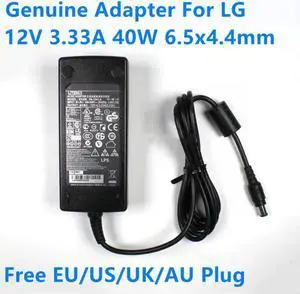 12V 3.33A 40W 6.5x4.4mm PA-1041-0 LCAP07 AC Power Supply Adapter For LG S2330MX E2240T LCD MONITOR Power Supply Charger