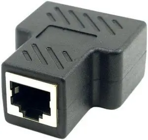Cat6 RJ45 8P8C Plug To Dual RJ45 Splitter Network Ethernet Patch Cord Adapter With Shield
