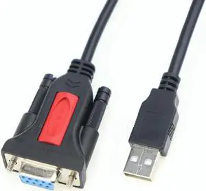 USB to RS232 Adapter with PL2303 Chipset USB 2.0 Male to RS232 Female DB9 Serial Converter Cable 1.5M Supports Windows 10 Mac OS