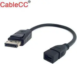 DisplayPort DP Male to Mini DP DisplayPort Female Cable for Displays HDTV Monitor 20cm DisplayPort DP Male to Mini DP DisplayPort Female Cable for Displays HDTV Monitor 20cm