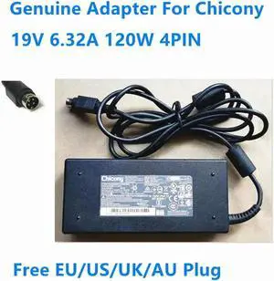 19V 6.32A 120W 4PIN Chicony A11-120P1A A120A016L Power Supply AC Adapter For Monitor Laptop Charger 19V 6.32A 120W 4PIN Chicony A11-120P1A A120A016L Power Supply AC Adapter For Monitor Laptop Charger